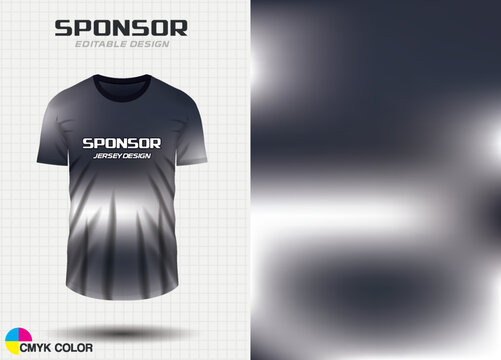 Tshirt jersey design template with abstract dark gradient pattern