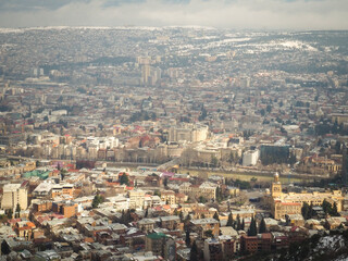 Naklejka premium View on Tbilisi from the Hills around the city. II
