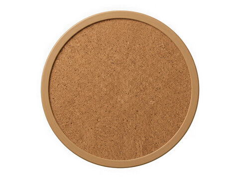Round cork board texture noticeboard element transparent background