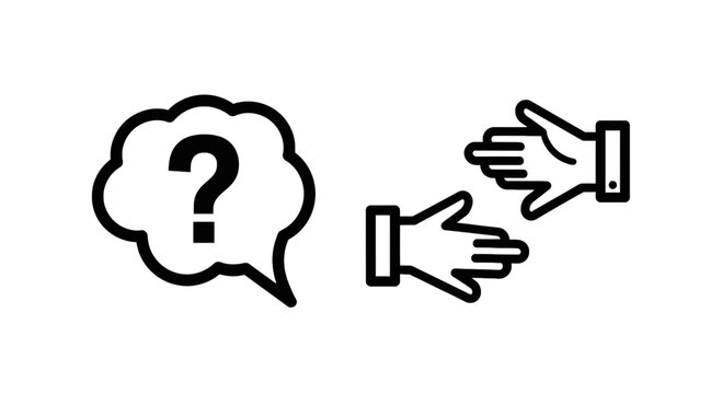 Problem solving and interpersonal communication concept icons with communication question interaction dialogue thinking collaboration discussion