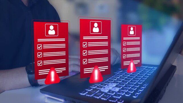 Personal data theft and online privacy breach and concept, featuring hacker activity, stolen documents, cybersecurity risks and digital fraud protection themes. 