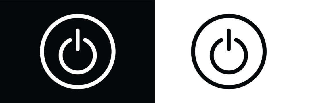 Power symbol icon. Power simple icon for apps and web sites .  vector illustration with white background EPS10 .