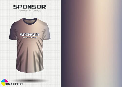 Modern gradient tshirt jersey design template for sportswear