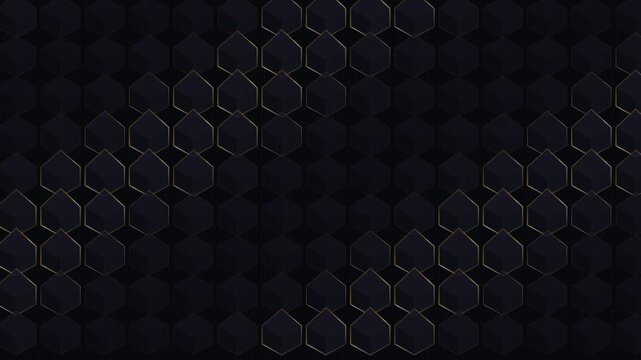 Hexagonal pattern on dark background with subtle lines