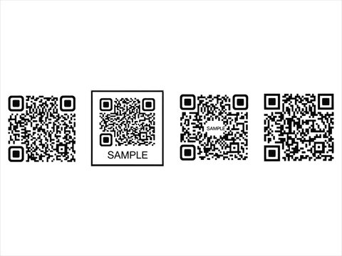 Sample qr code variations for marketing and identification