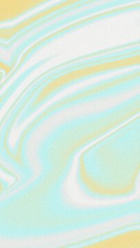 Vertical pastel marble background in cyan and yellow with flowing soft waves for poster and wallpaper