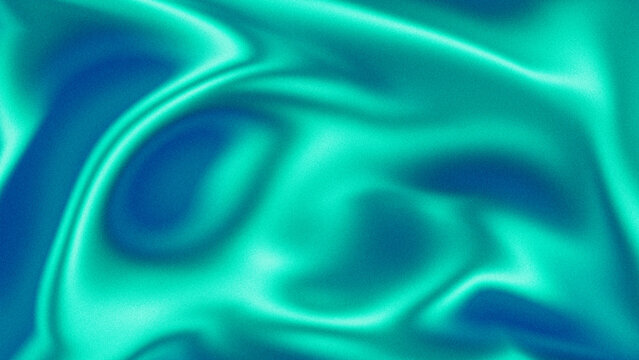 Teal silky abstract fabric background for wallpaper and banner design &mdash; flowing turquoise satin texture with glossy waves and smooth gradient for modern layouts