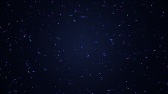 Flying through a spiral galaxy vortex in deep space