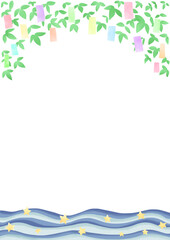 Fototapeta premium 七夕の背景素材 A3