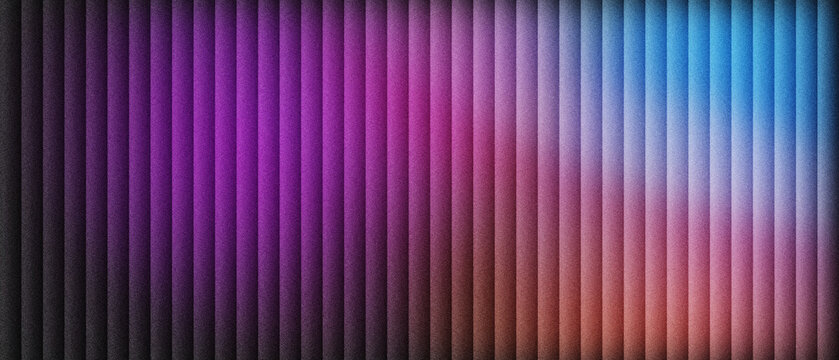 Abstract vertical line background with purple and blue neon light, modern geometric stripe pattern with soft color gradients, dark textured ribbed surface for digital tech backdrop designs.