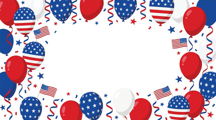 Obraz premium Fourth of July Fireworks Border Background Patriotic USA Celebration