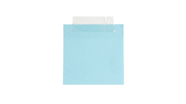 Blue sticky note with tape isolated on transparent background png