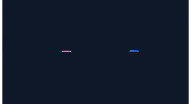 Minimalist neon loading spinner animation with blue and pink glowing bars animation