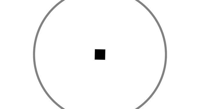 Minimalist rotating square inside circle abstract motion animation background