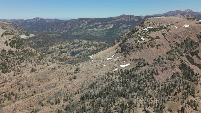 Mirror Lake Highway Notch Pass Drone Push Uinta Mountains Utah 4K