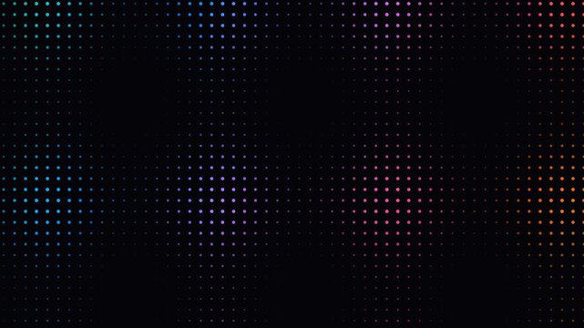 Colorful pattern with dots on a dark background for digital designs