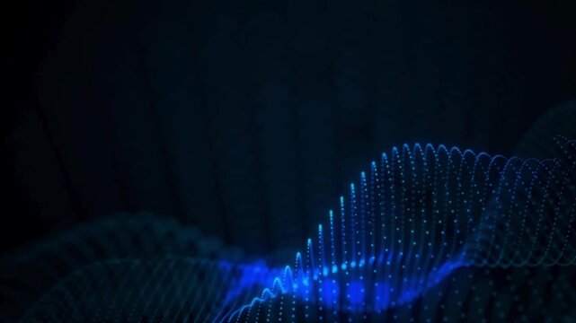 Abstract visual representation of a video file named wev effects mp4 with film strip borders and dark background