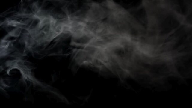 Dynamic animated smoke effect video clip with a film strip border on a dark background for visual storytelling and creative projects
