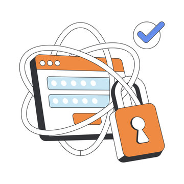 Modern design illustration of locked website 
