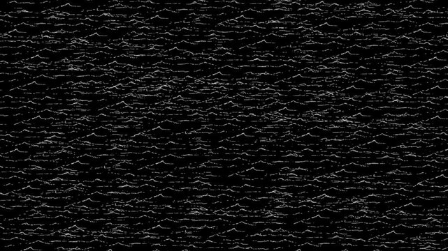 Pixel art animation of a moving sea water effect with a black background, vintage, pixel.