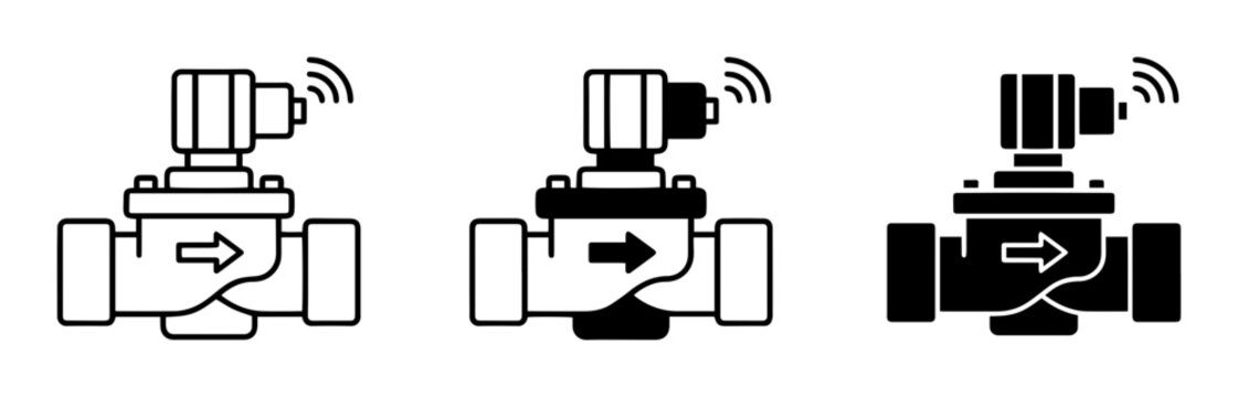 3 Wireless Payment icons, credit card payment terminal, outline solid styles, UI and web interface design
