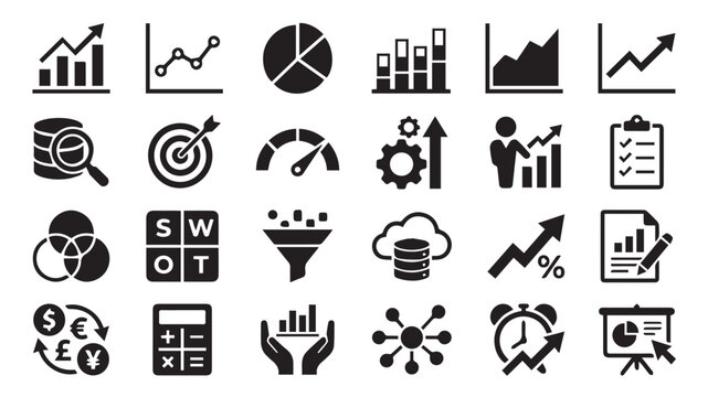 black vector icons