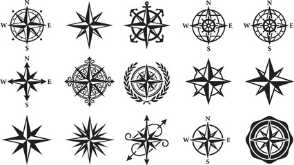Compass Rose and Navigation Icons Set © Juhi
