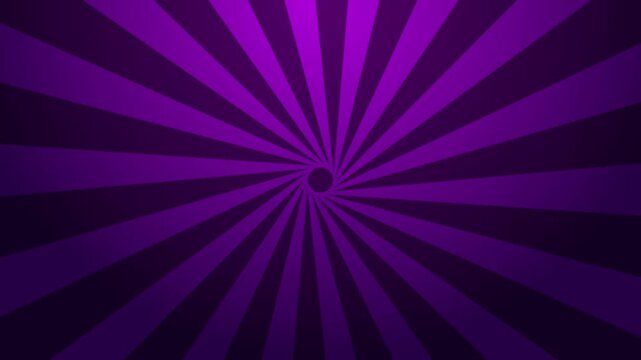 Purple sunburst pattern with rotating central vortex, mystical abstract motion video