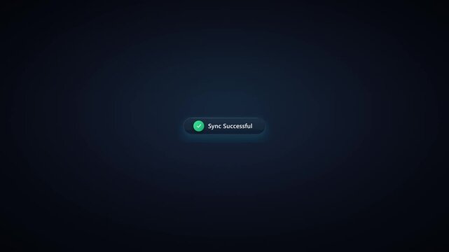 Sync successful ui animation: minimalist digital notification button for app interface