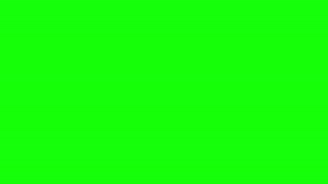 Glitch transition effect with white rectangles on green screen background digital