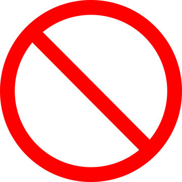Prohibited sign red ban symbol svg, No symbol red circle backslash restriction warning svg