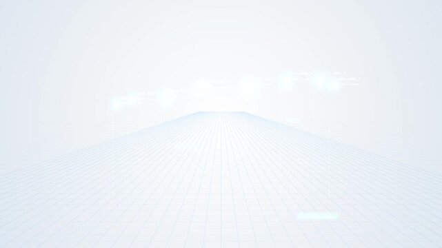 Abstract white background with subtle blue and gray geometric patterns.