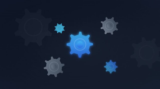 tech innovation gear vector motion background pattern