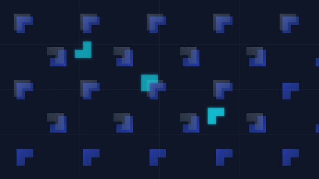 Tech Logic Gate Pattern Geometric Vector Animation
