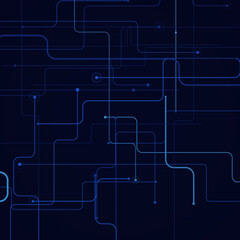 Fototapeta premium Clean Circuit Line Dots Vector Background