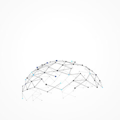 Abstract Polygonal Semi Sphere Background © Dmitry Yatsenko