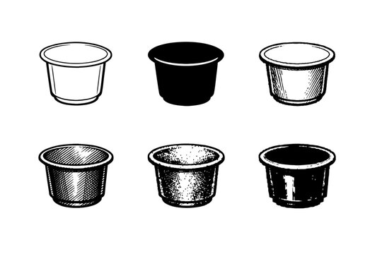 Single serve coffee capsule with sealed foil top designed to hold ground coffee for quick brewing in a compatible machine
