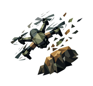 drone rapid dive, the obstacle and tension moment where the drone encounters turbulence or instability mid-dive, body slightly