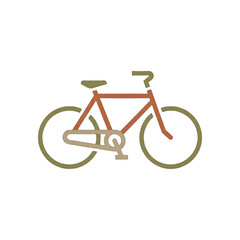 Fototapeta premium Minimalist bicycle line art icon