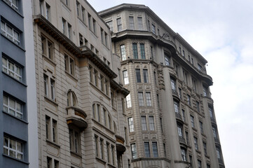Fototapeta premium Old façade buidings 0 city center sao paulo 