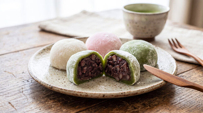 Mochi, a traditional Japanese rice cake synonymous with good luck and abundance