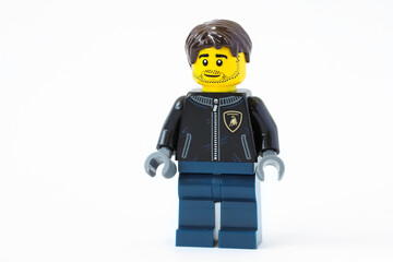 Naklejka premium Lego Lamborghini driver minifigure