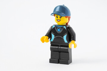 Naklejka premium Lego woman diver minifigure