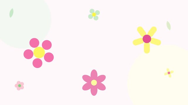 vibrant spring flower blossom vector motion background loop