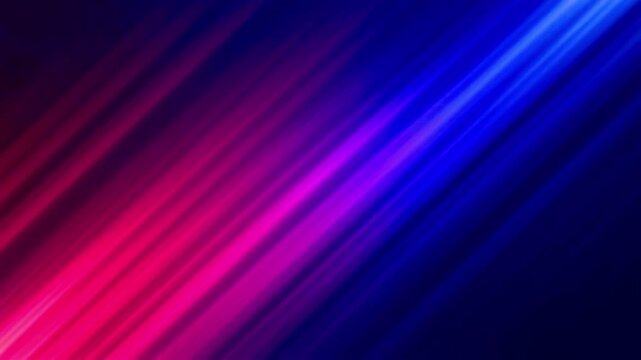 Abstract diagonal light streaks or motion lines with vibrant orange purple and blue colors moving in a seamless loop across a dark background for cinematic background or backdrop
