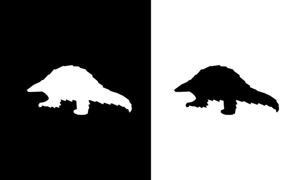 possum silhouette vector illustration, black silhouette of armadillo vector illustration, silhouette set of possums, possum icon set vector, animals, animal, wildlife, illustration, silhouette, 