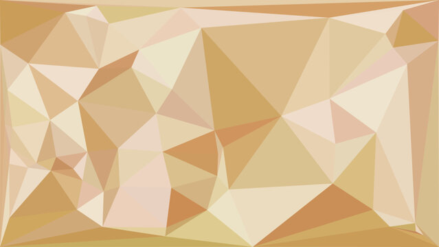 Abstract geometric low poly background with soft beige and light tan triangular shapes pattern.