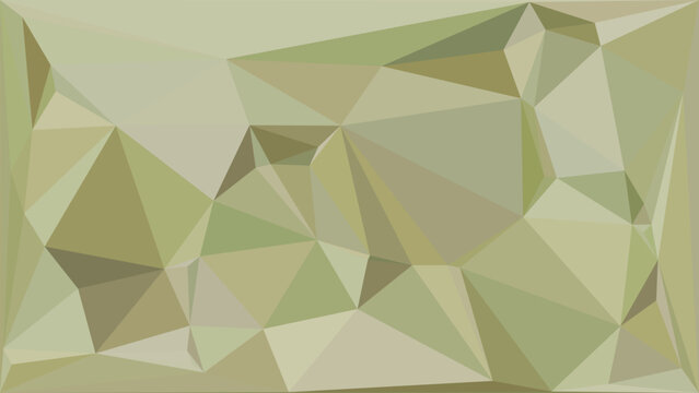 Soft beige and light olive geometric low poly background with abstract triangular mosaic shapes