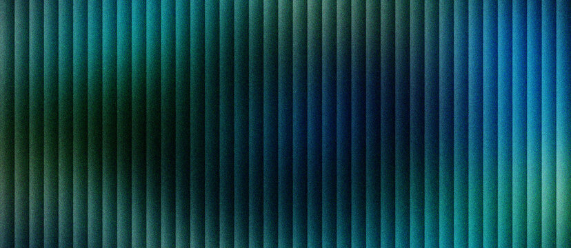 Abstract blue and green vertical lines background, modern geometric pattern with soft gradient light. Dark teal textured stripes backdrop, sleek linear design for digital tech presentations.