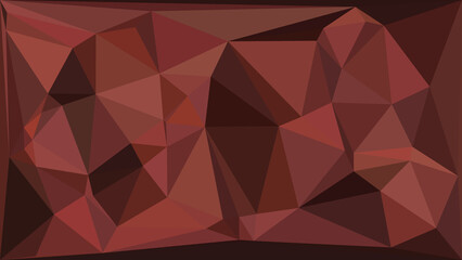 Fototapeta premium Abstract dark red geometric low poly background with triangular shapes for modern digital design